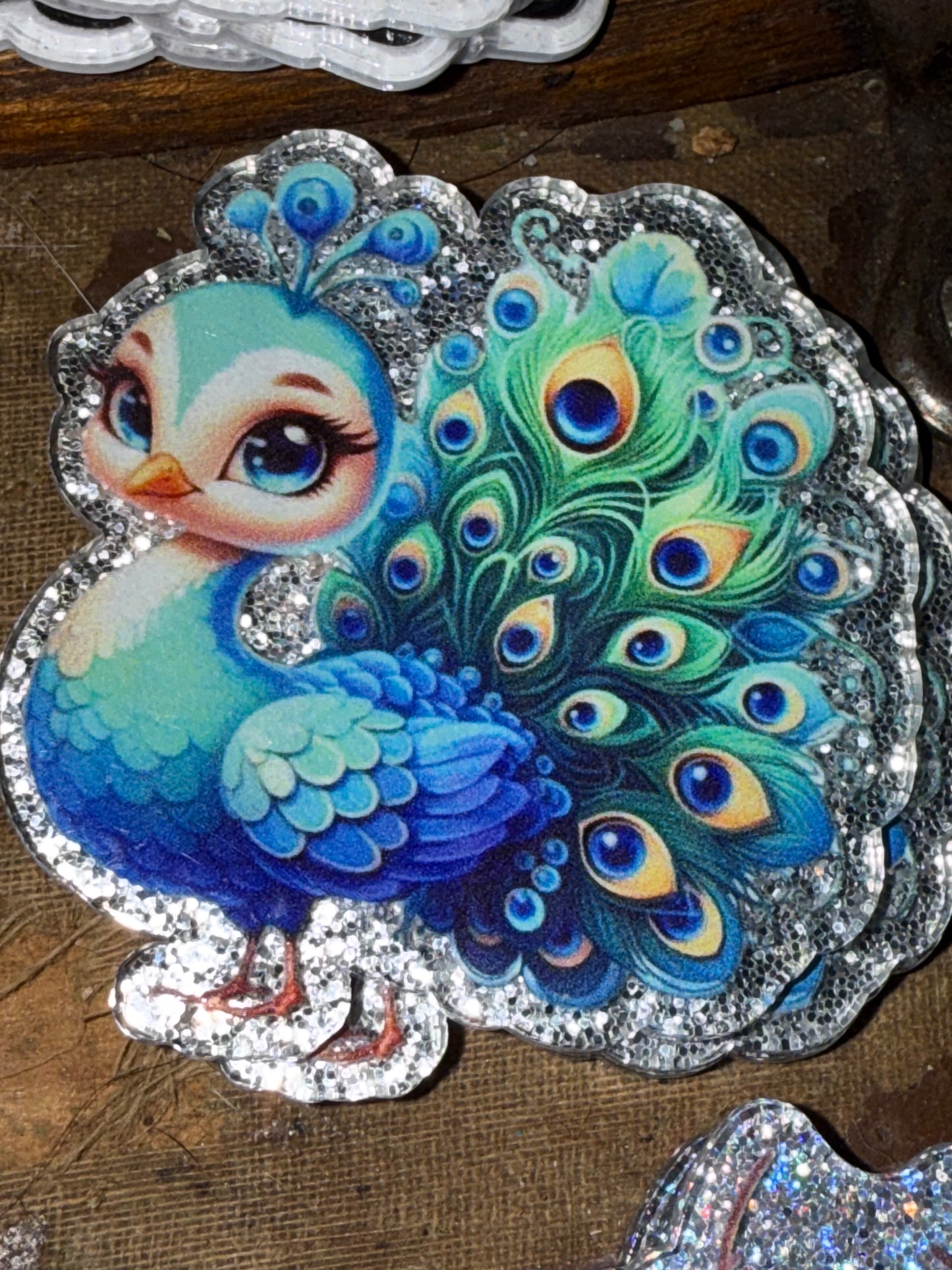 Badge reel acrylic flat backs