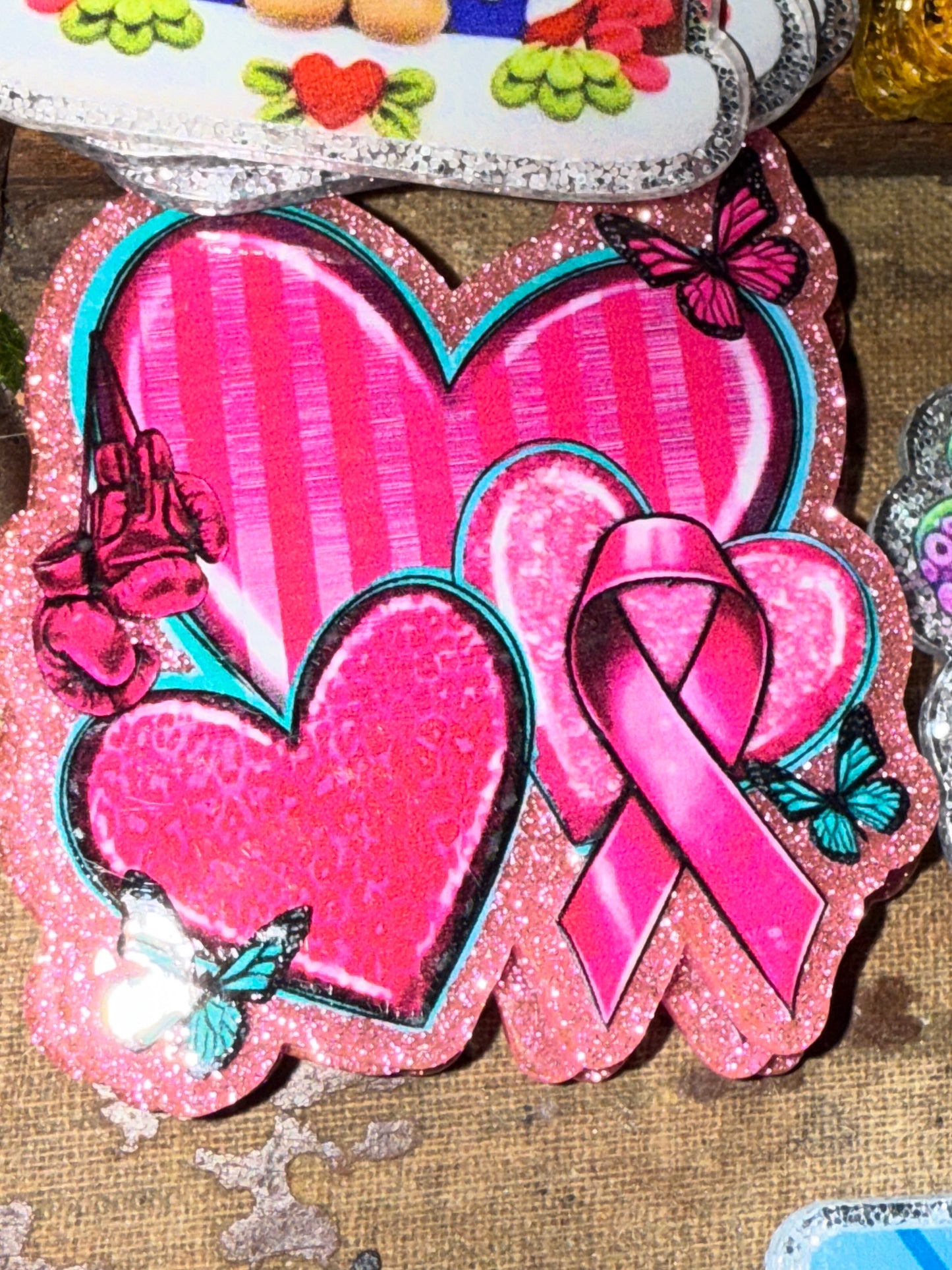 Badge reel acrylic flat backs