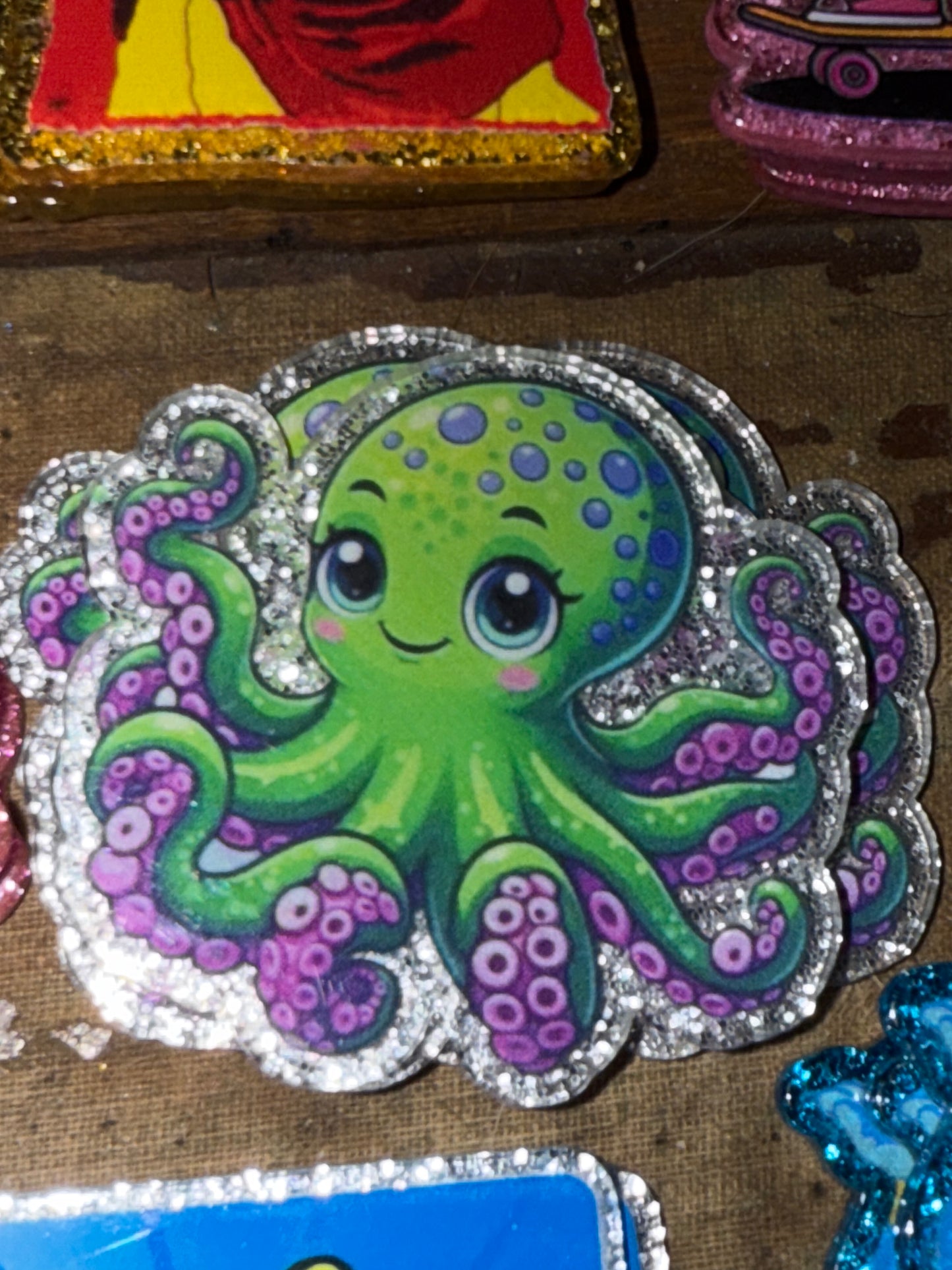 Badge reel acrylic flat backs