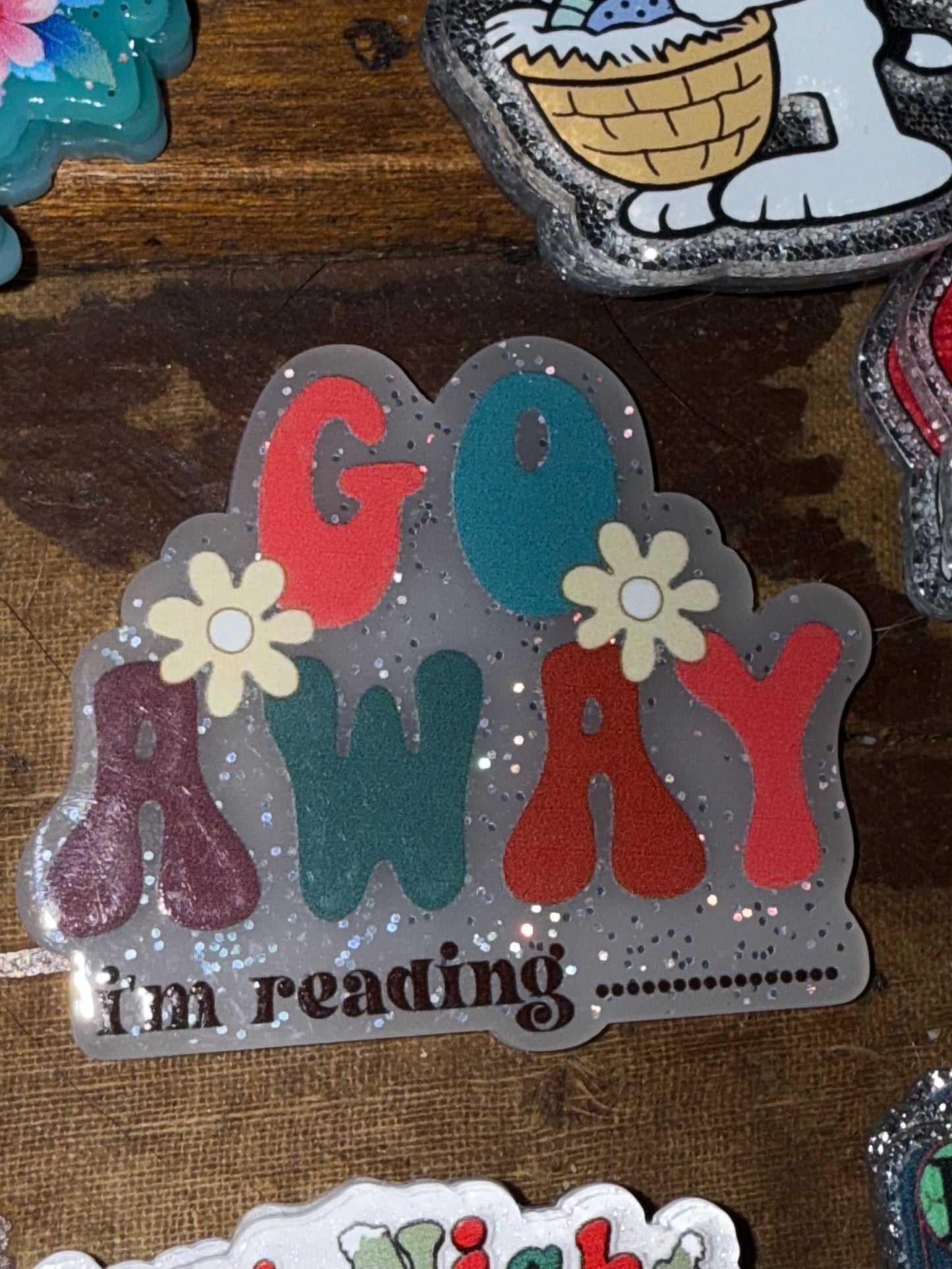 Badge reel acrylic flat backs