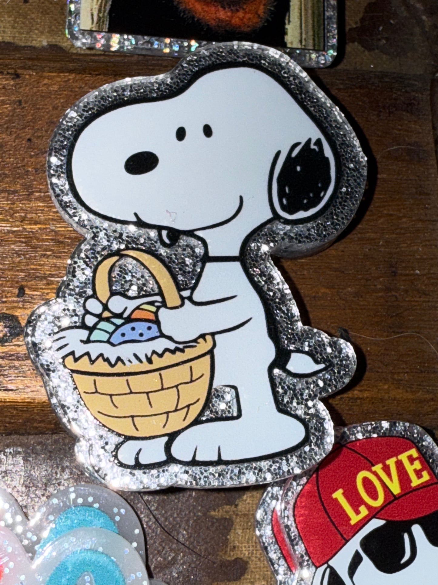 Badge reel acrylic flat backs