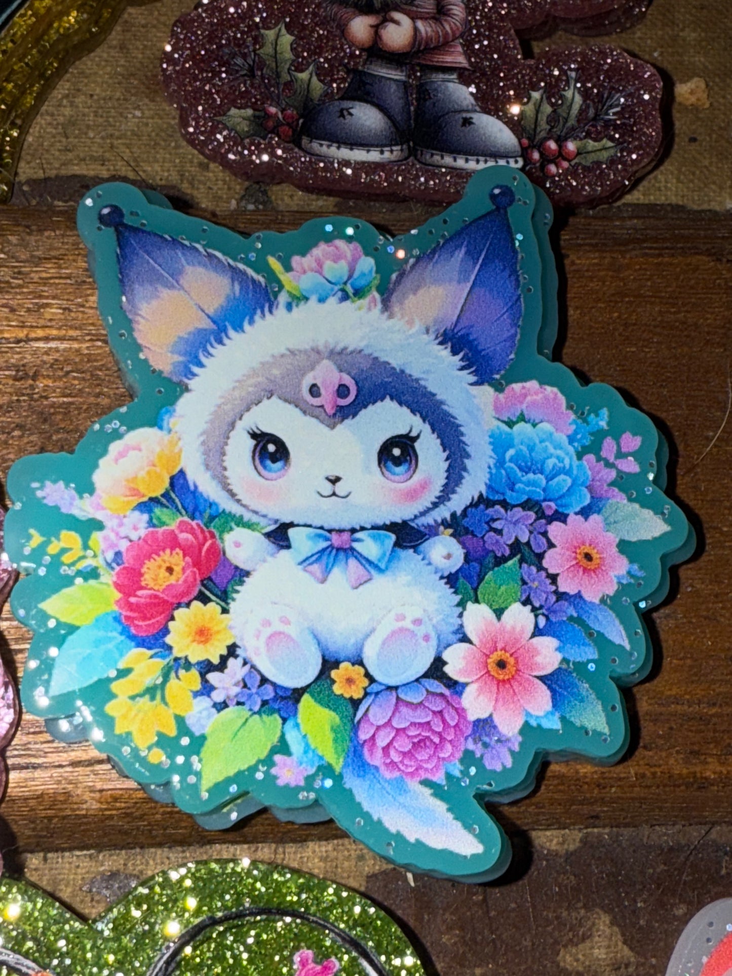 Badge reel acrylic flat backs