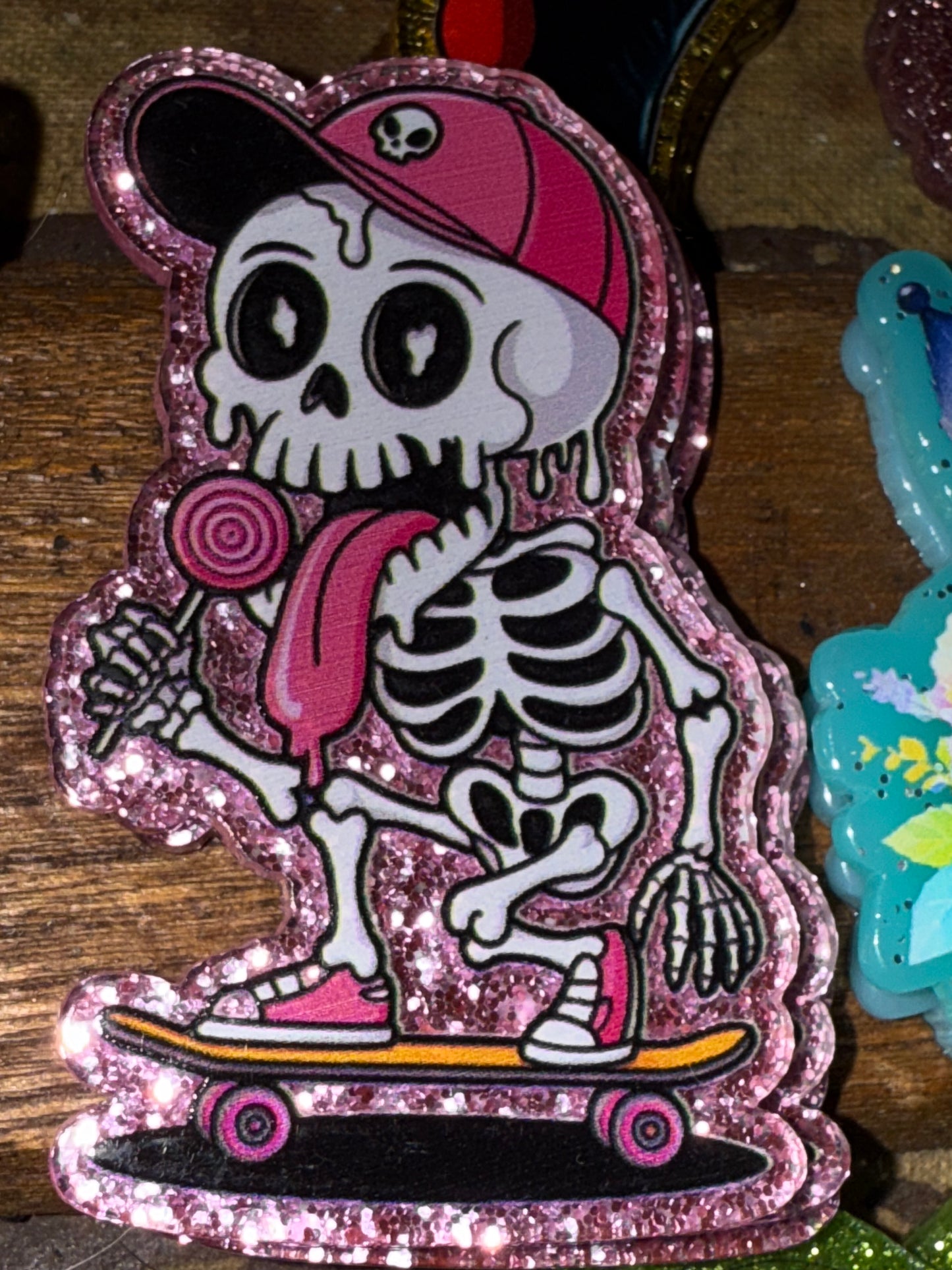 Badge reel acrylic flat backs