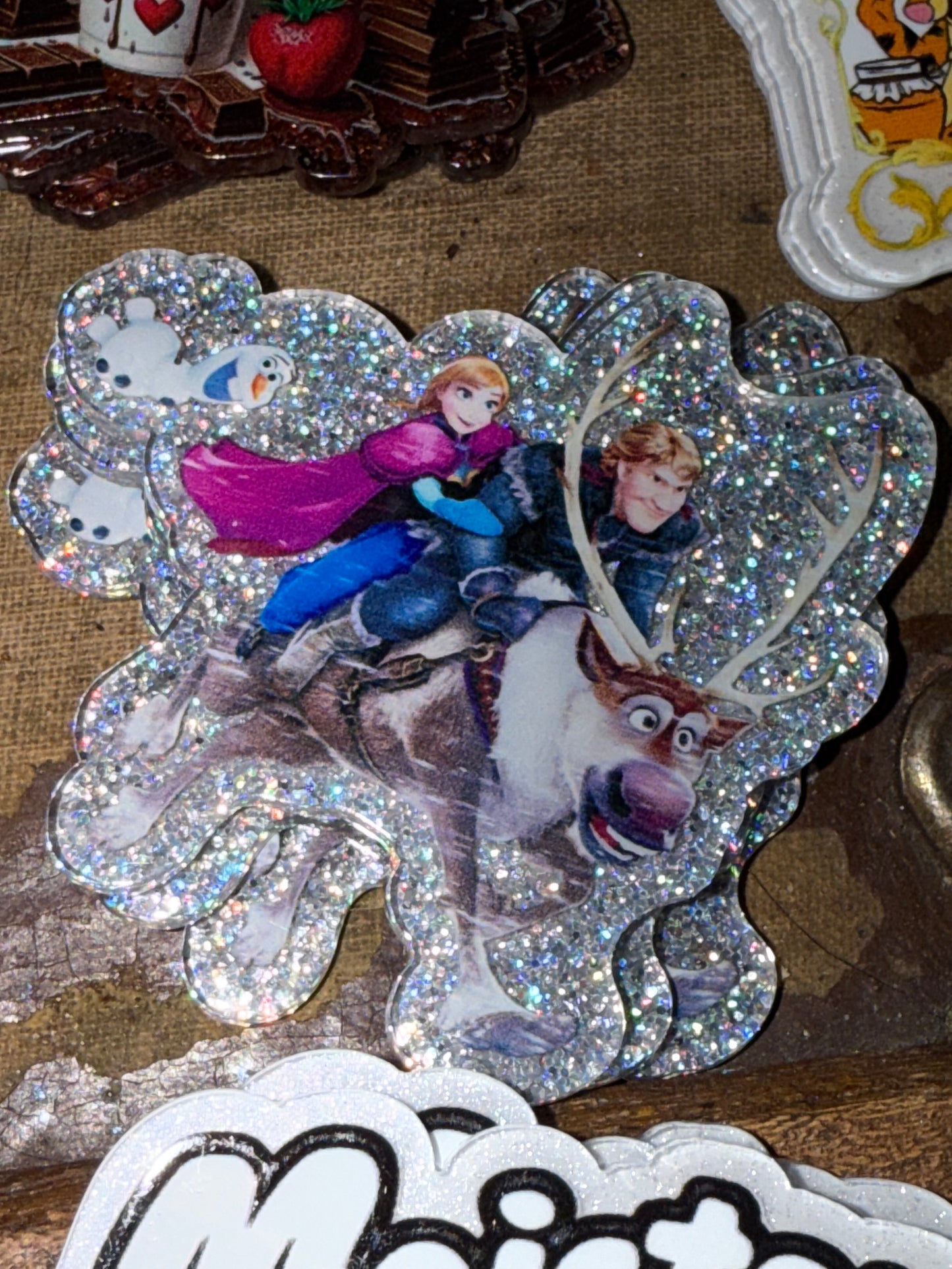 Badge reel acrylic flat backs