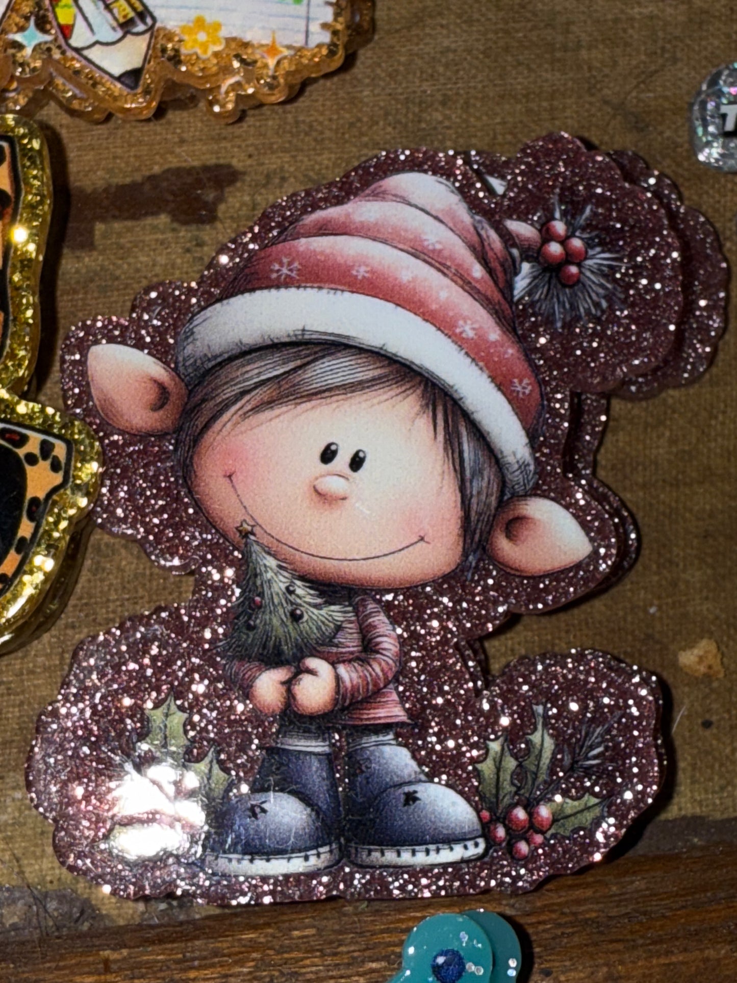 Badge reel acrylic flat backs