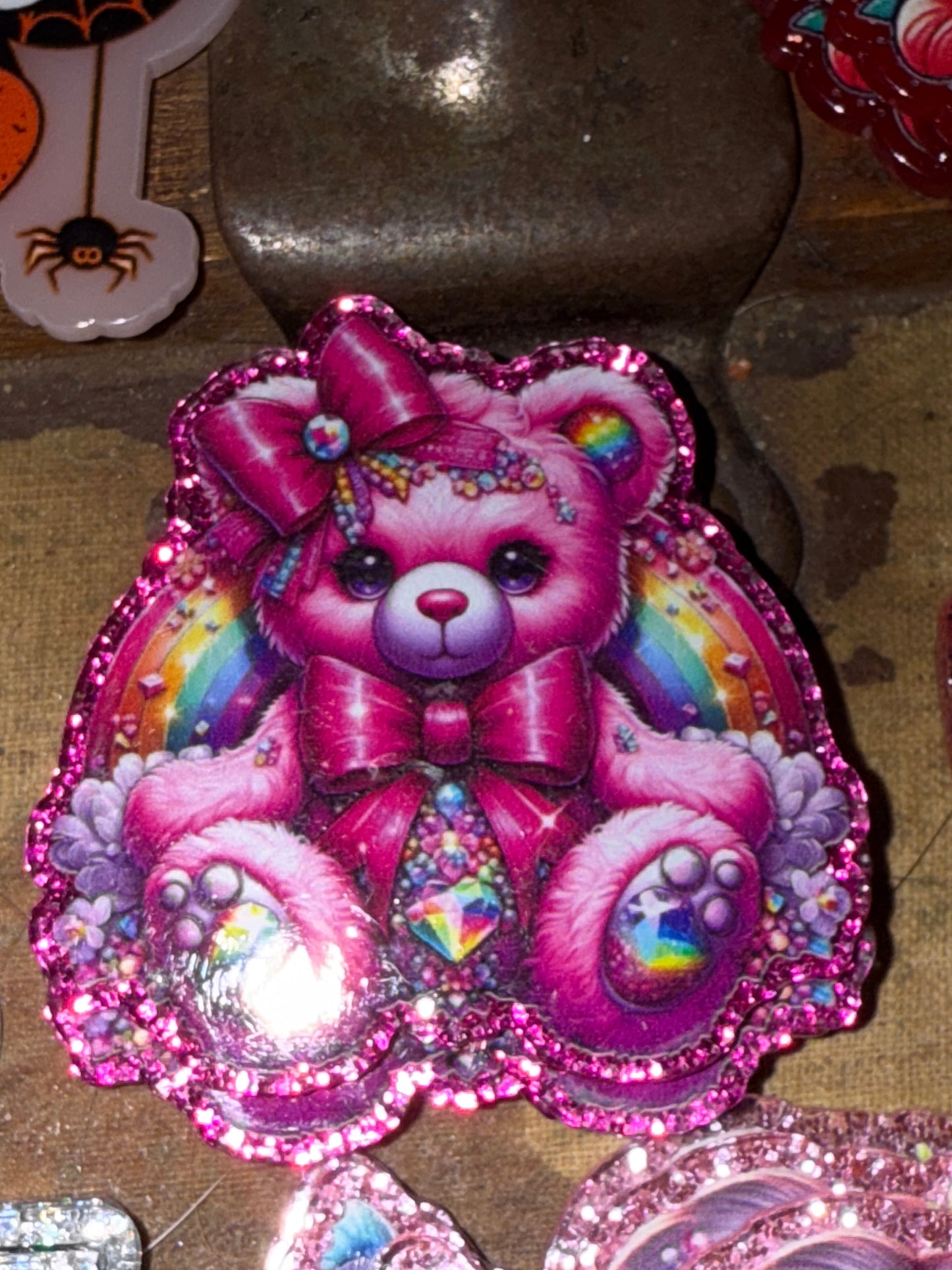 Badge reel acrylic flat backs