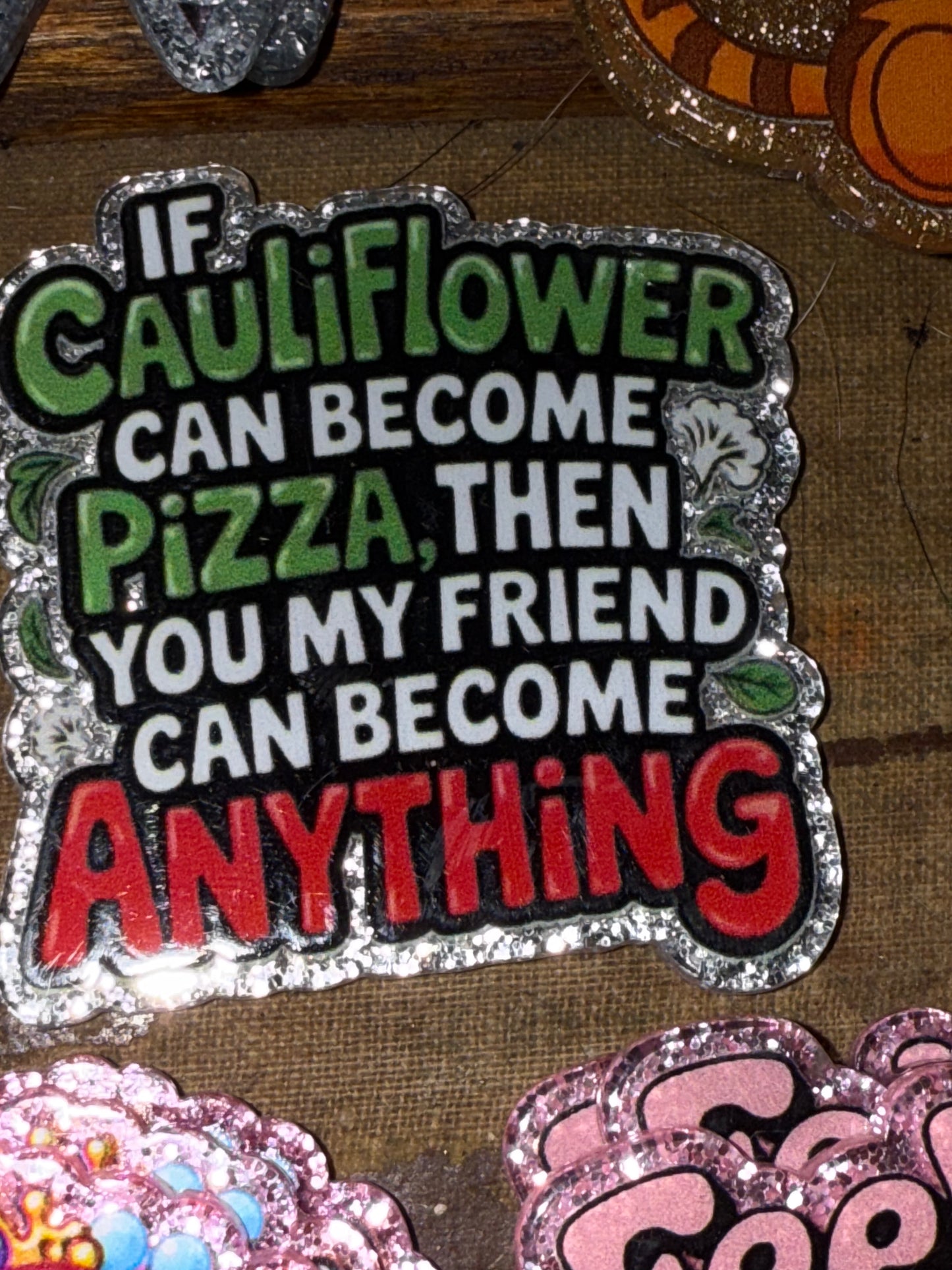 Badge reel acrylic flat backs