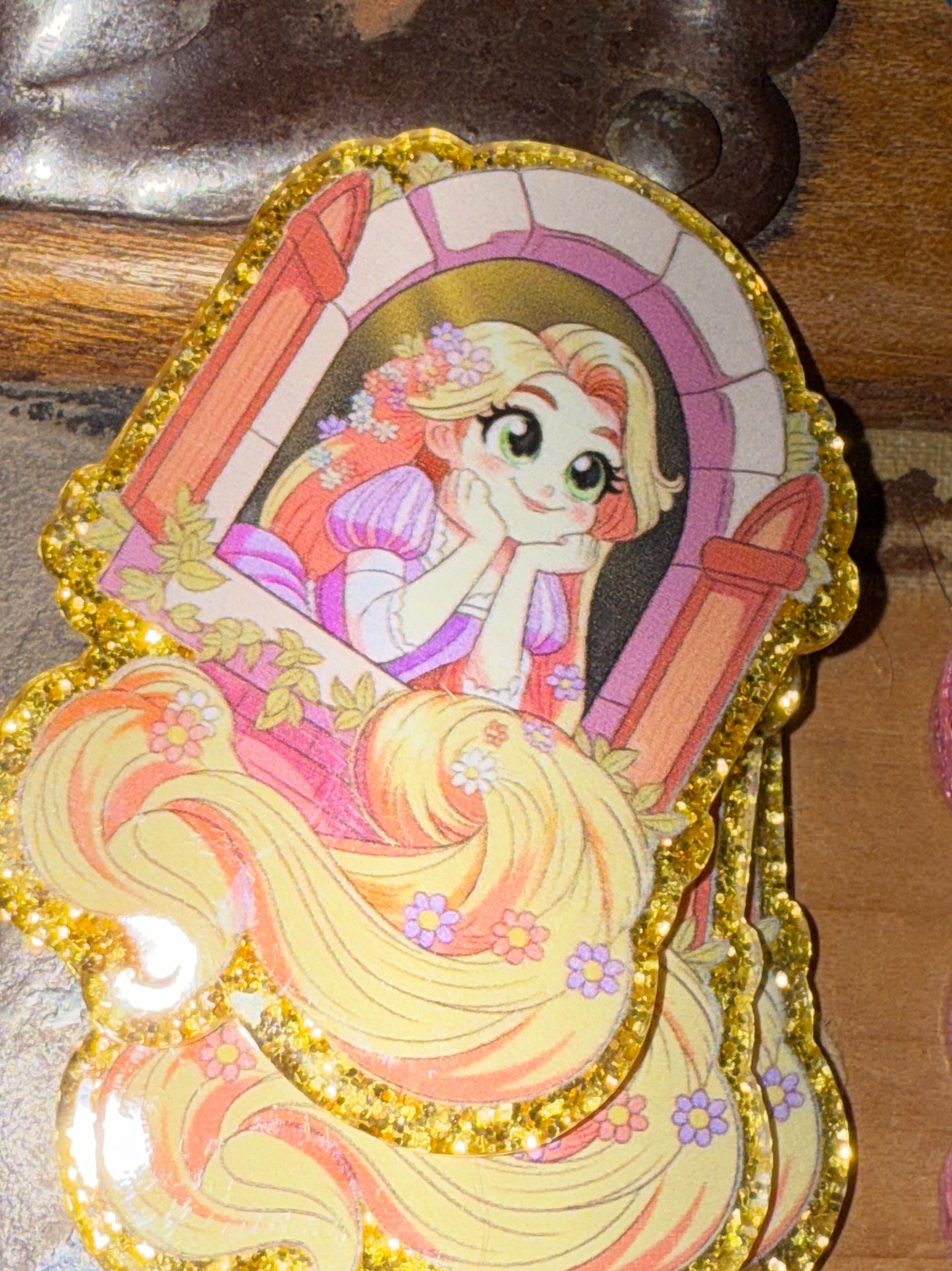 Badge reel acrylic flat backs