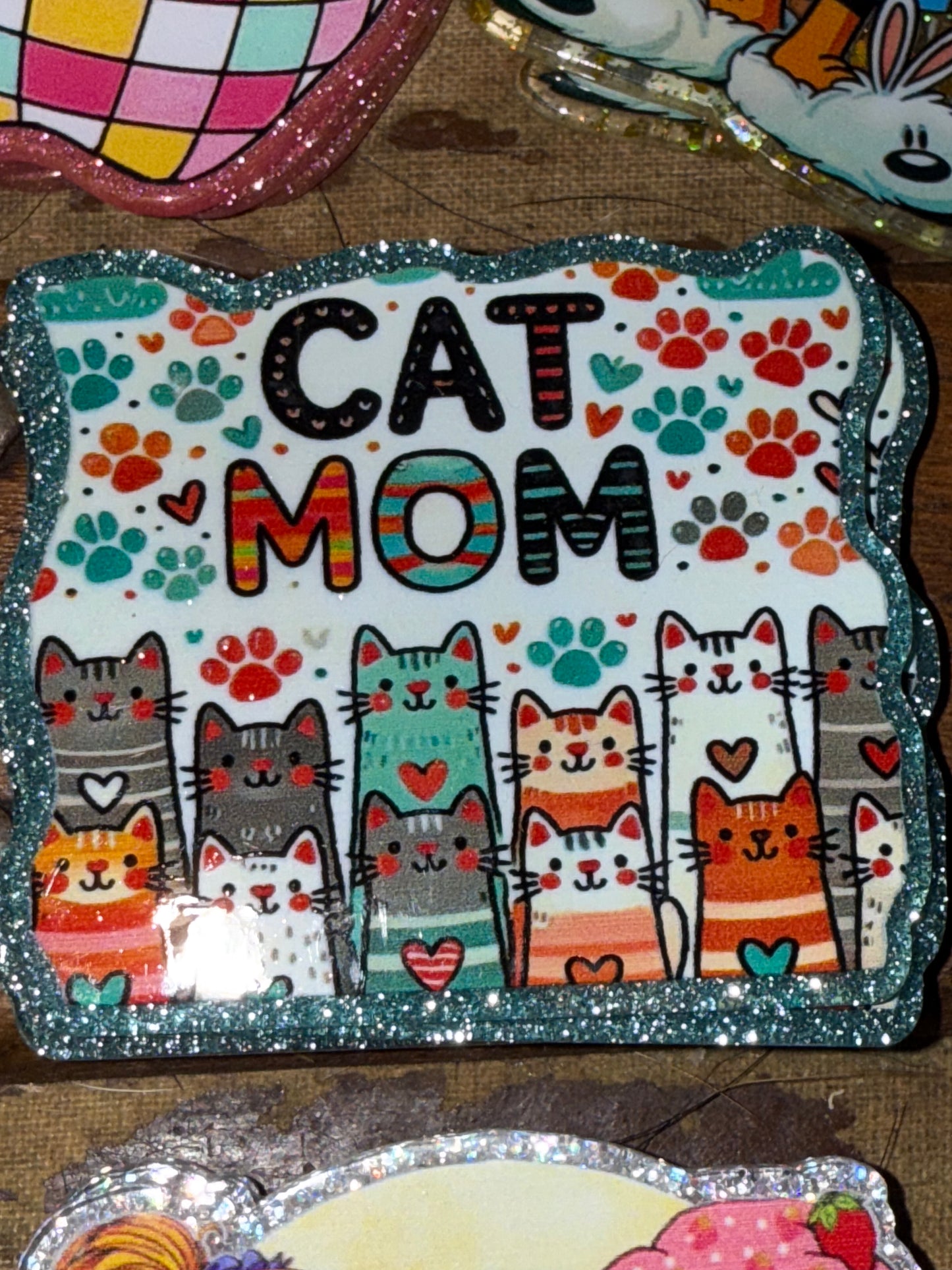 Badge reel acrylic flat backs