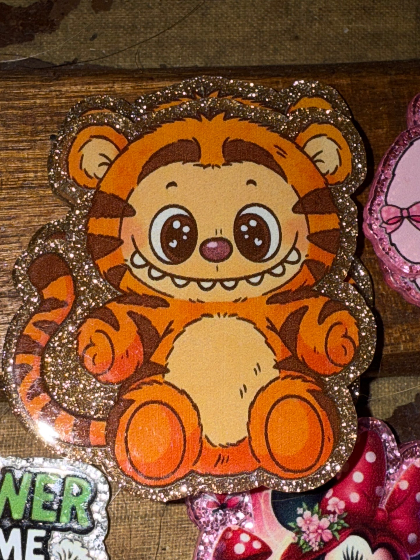 Badge reel acrylic flat backs