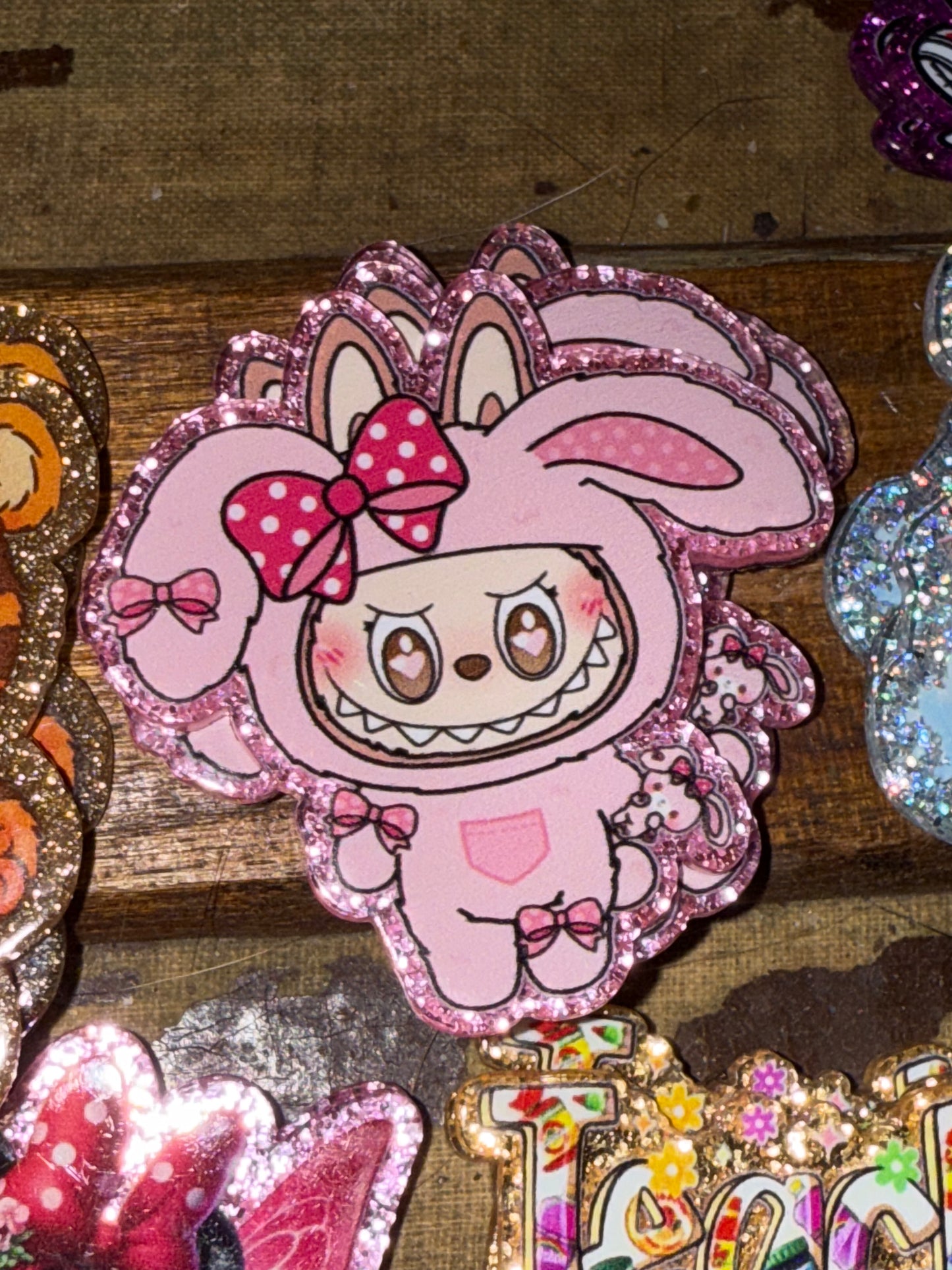 Badge reel acrylic flat backs