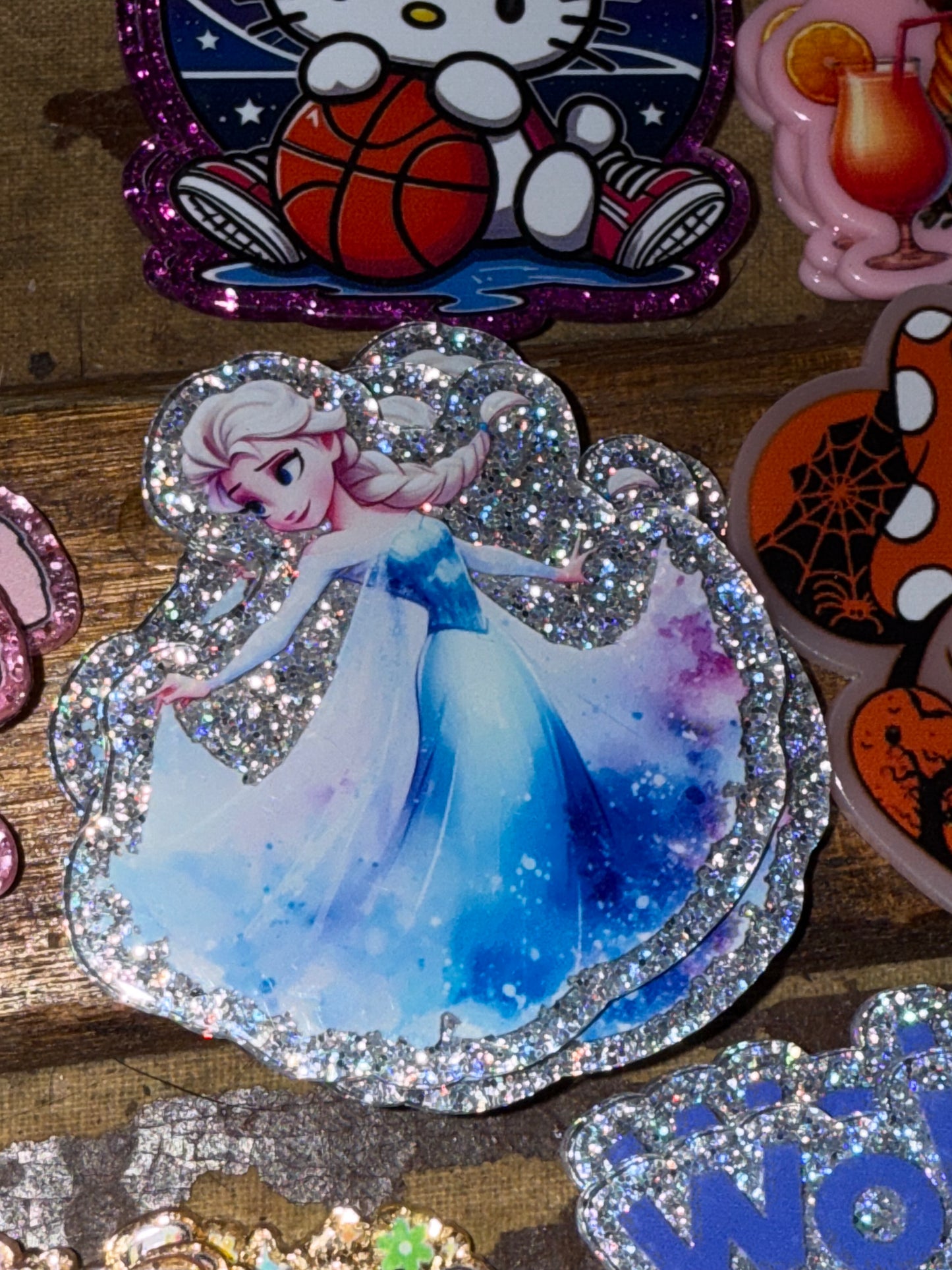 Badge reel acrylic flat backs