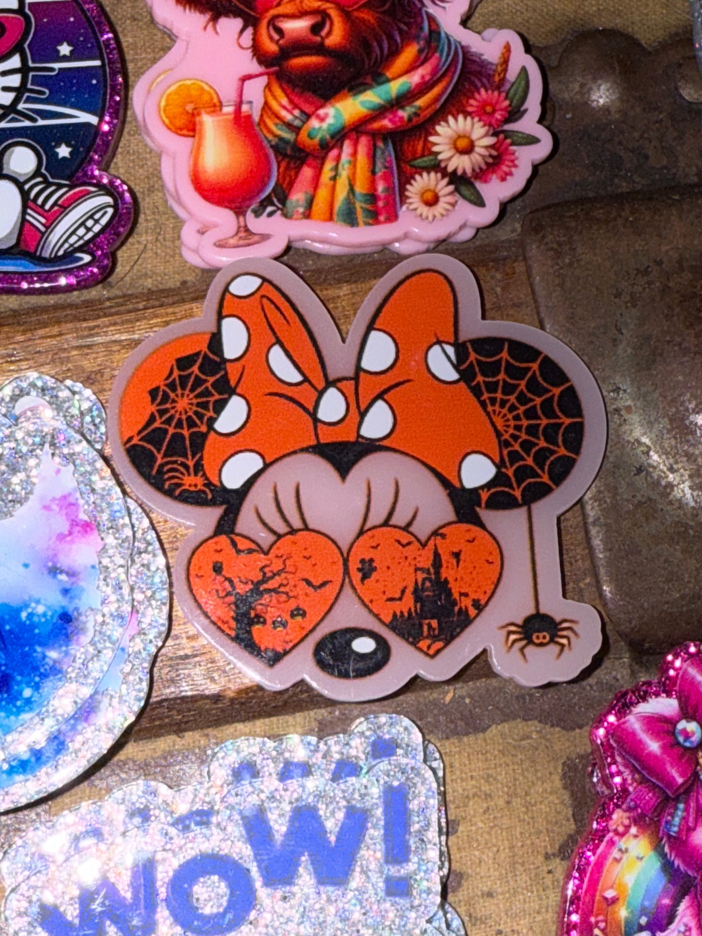 Badge reel acrylic flat backs