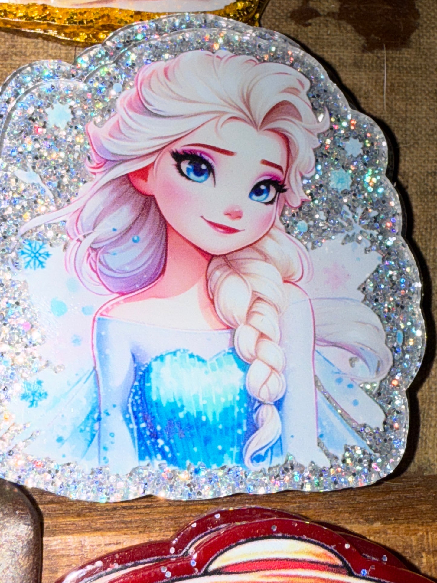 Badge reel acrylic flat backs