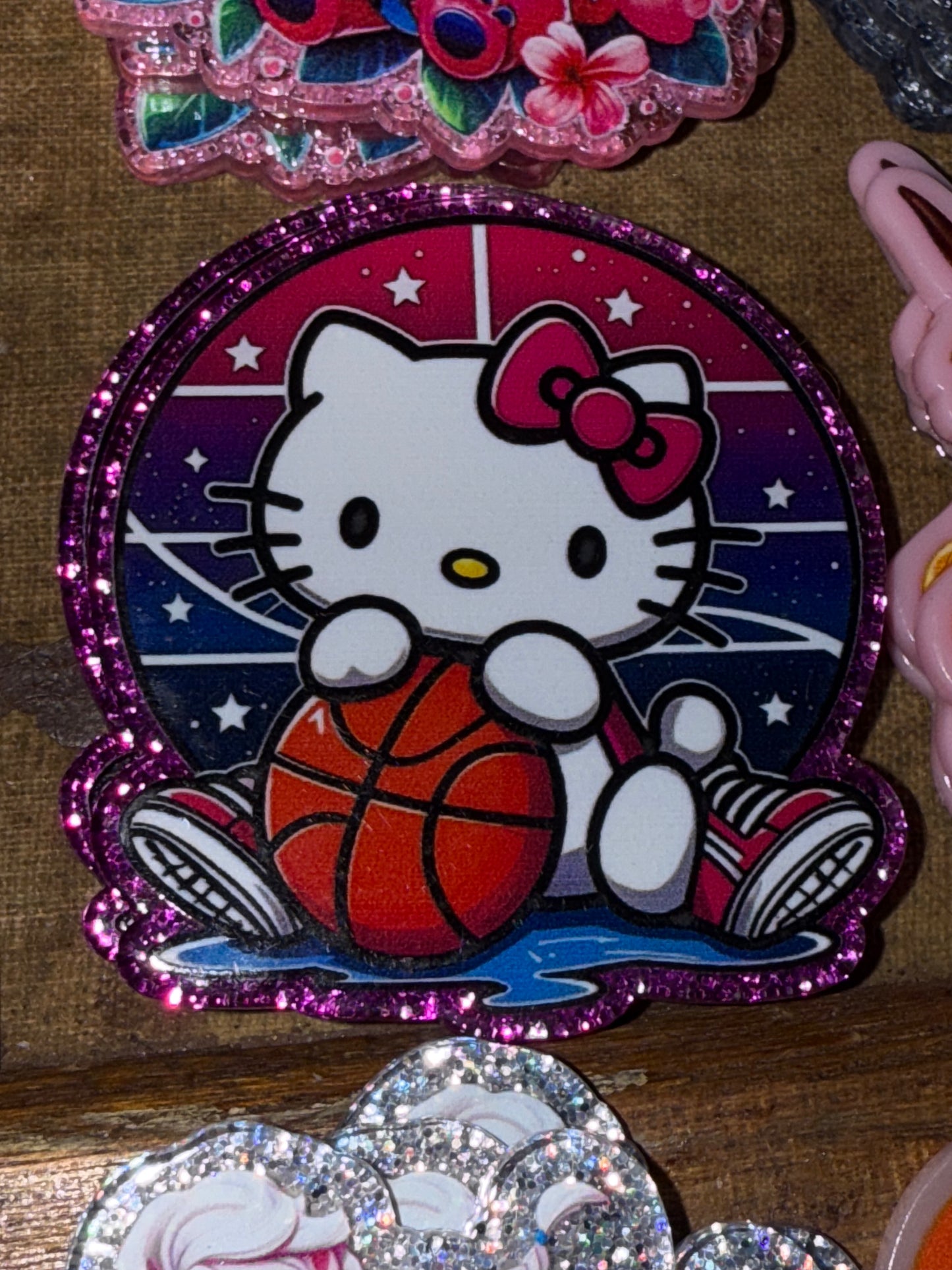 Badge reel acrylic flat backs