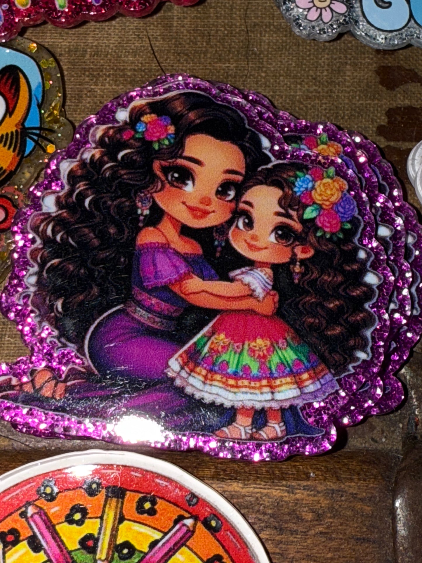 Badge reel acrylic flat backs