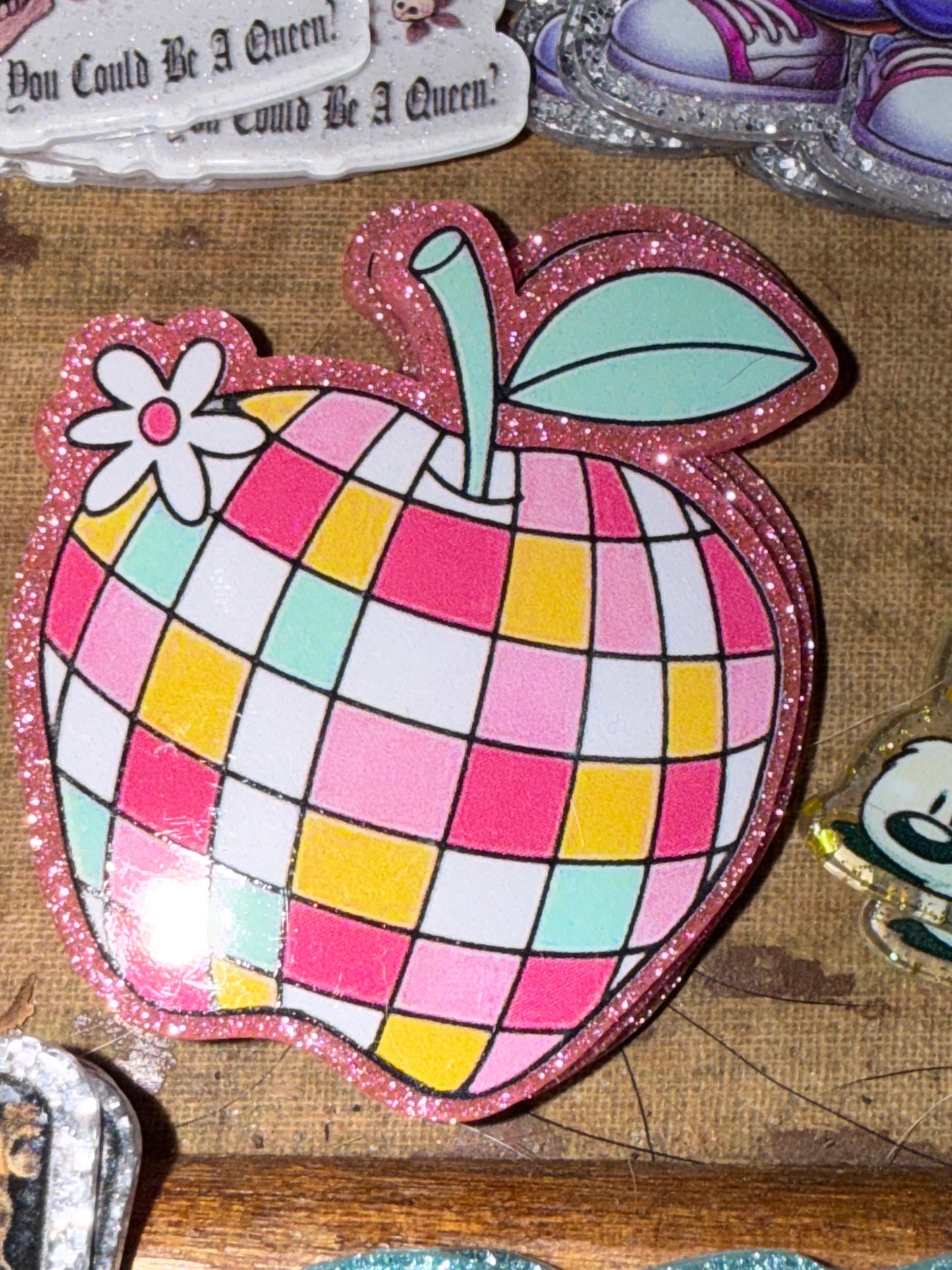 Badge reel acrylic flat backs