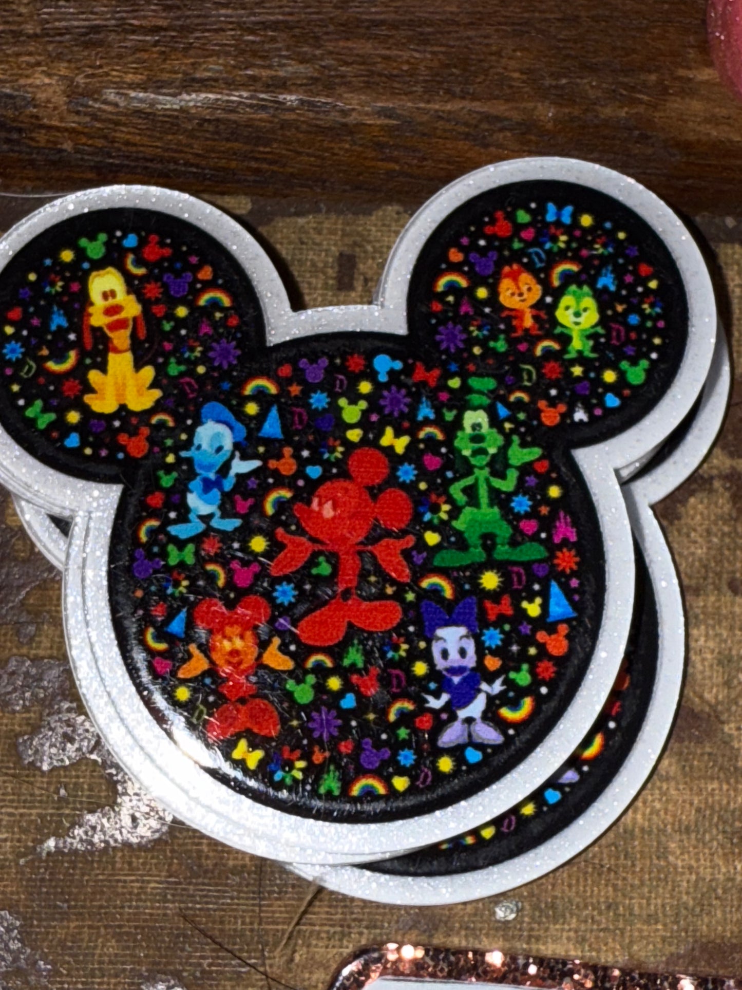 Badge reel acrylic flat backs