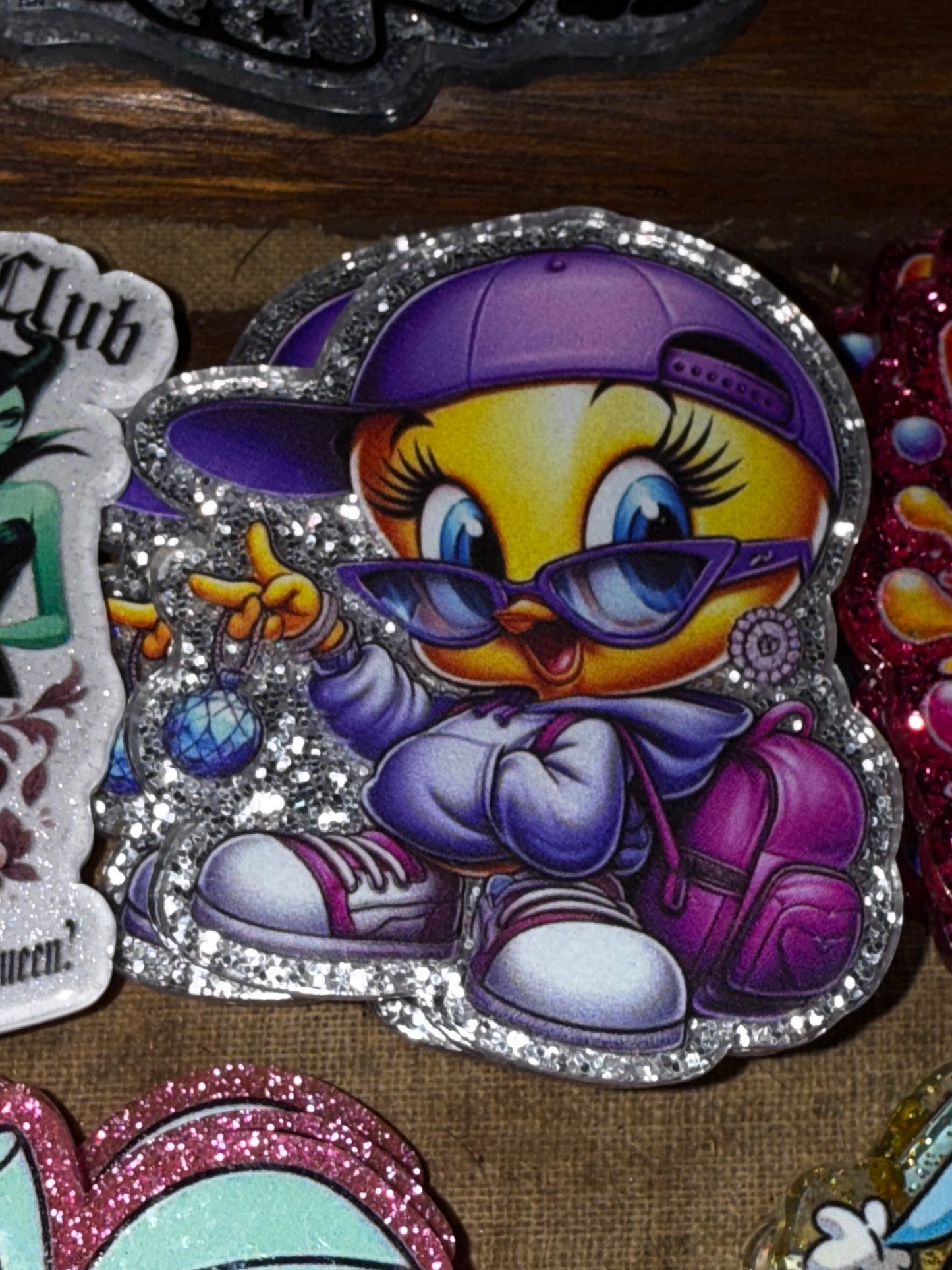 Badge reel acrylic flat backs