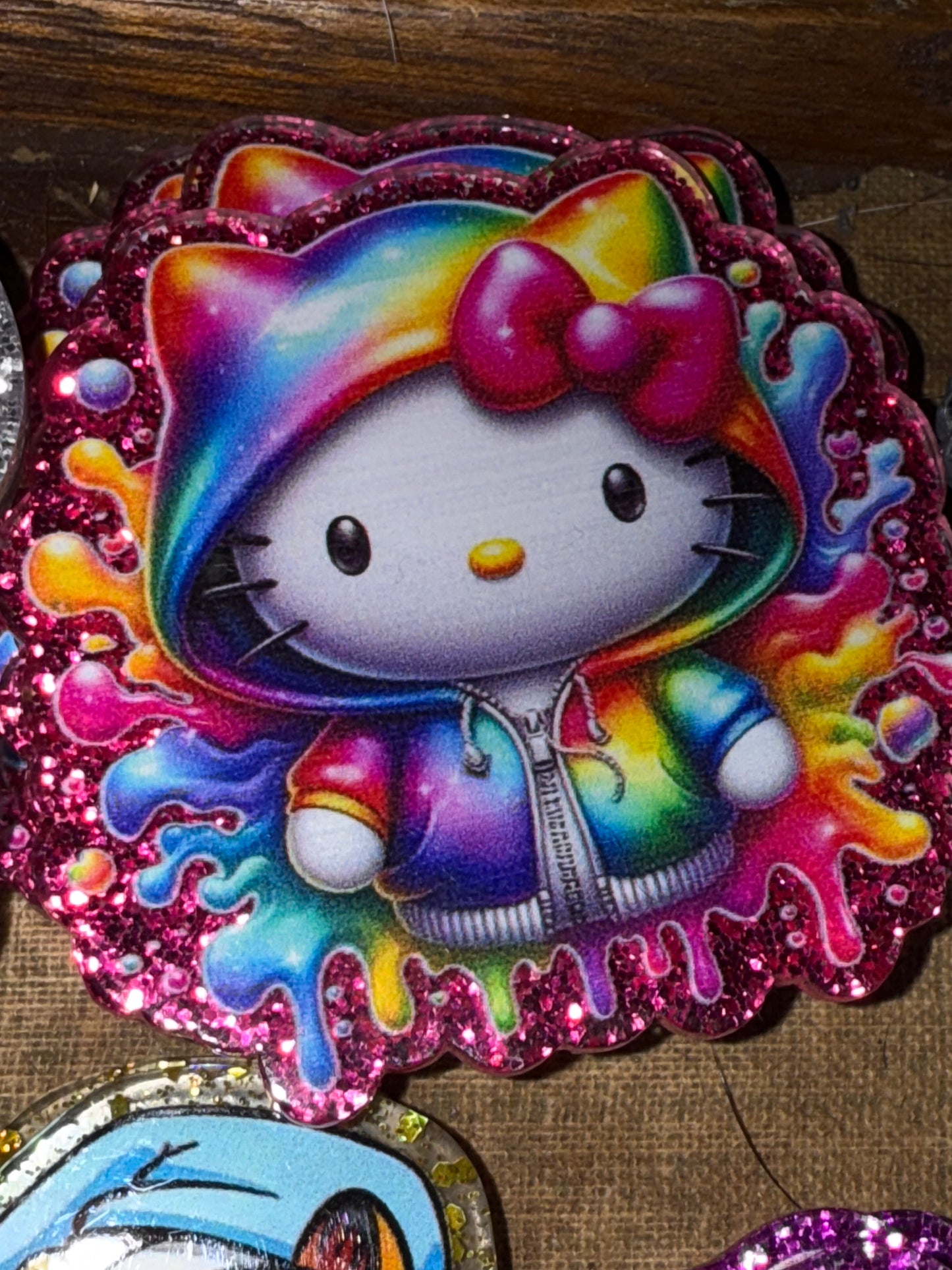 Badge reel acrylic flat backs