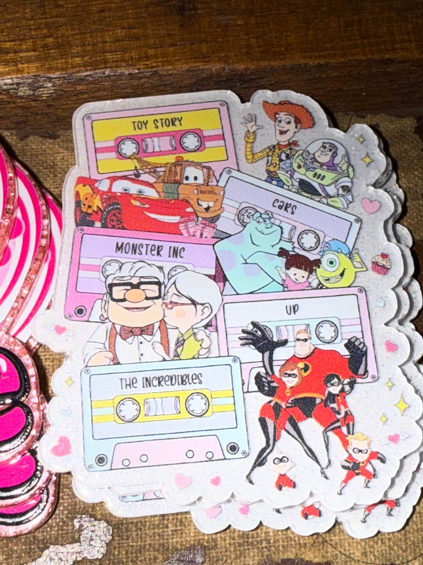 Badge reel acrylic flat backs