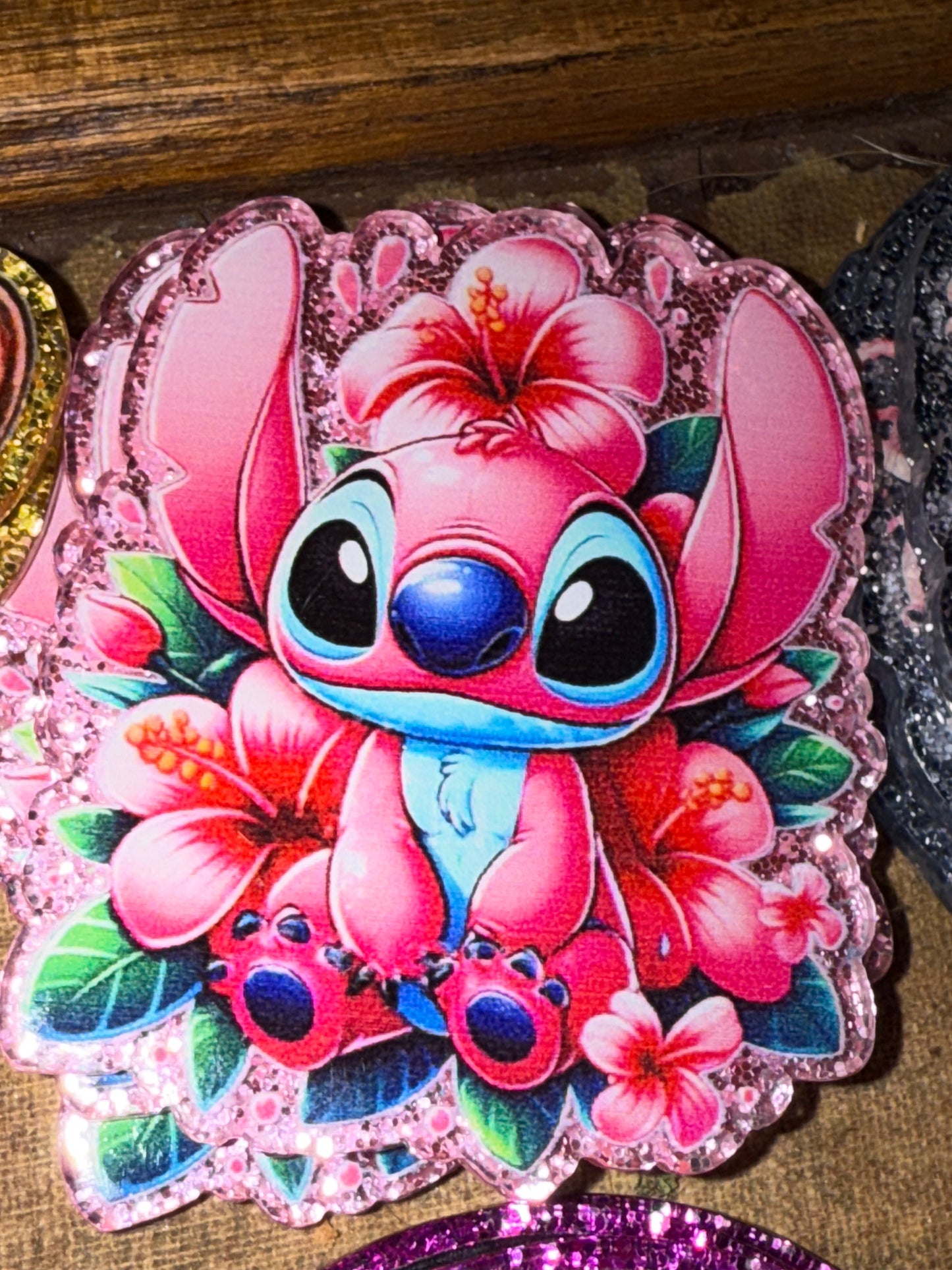 Badge reel acrylic flat backs