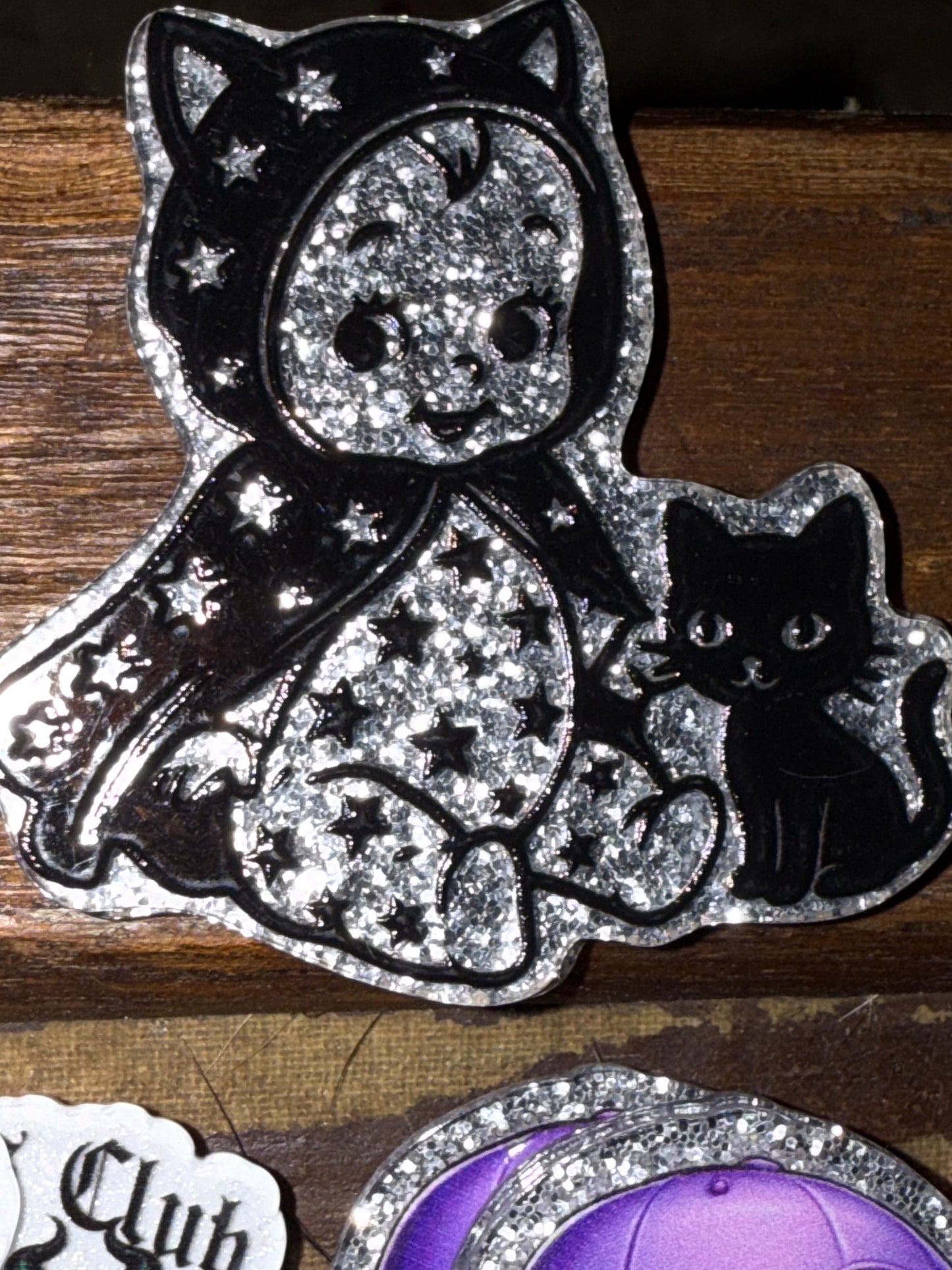 Badge reel acrylic flat backs