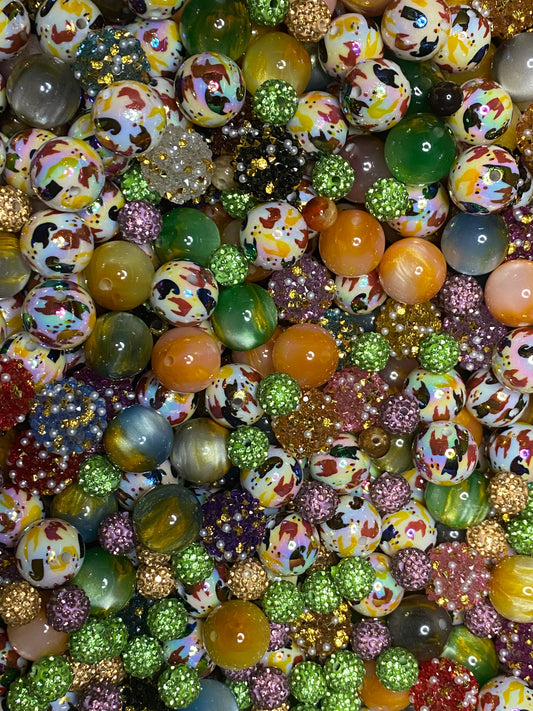 Custom 16mm-8mm Halloween witches mix beads