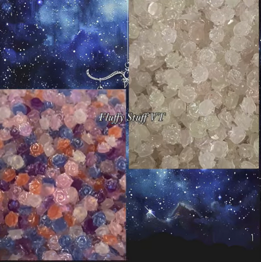 6mm color change nail charm roses.