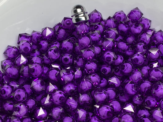 8mm hex gem beads