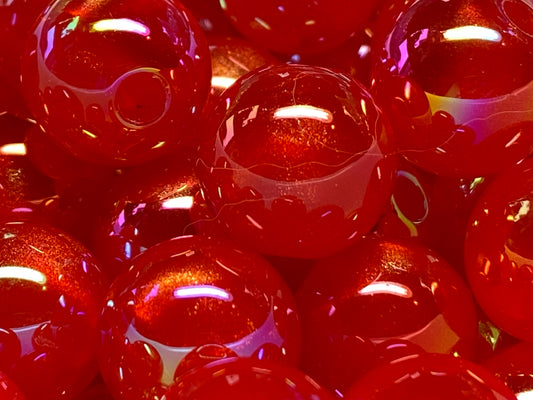 16mm red galaxy bead