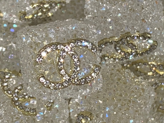 16mm white rhinestone sugar designer CC bead