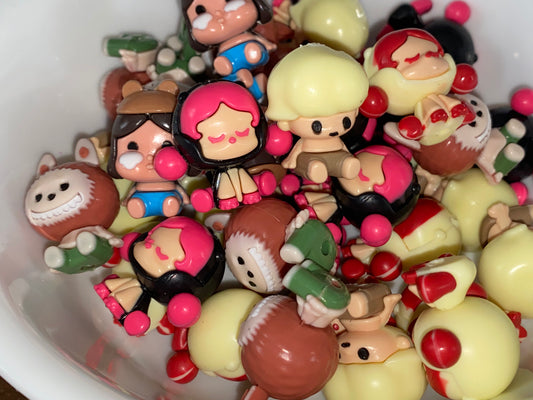 25mm mixed Popmart rubber beads