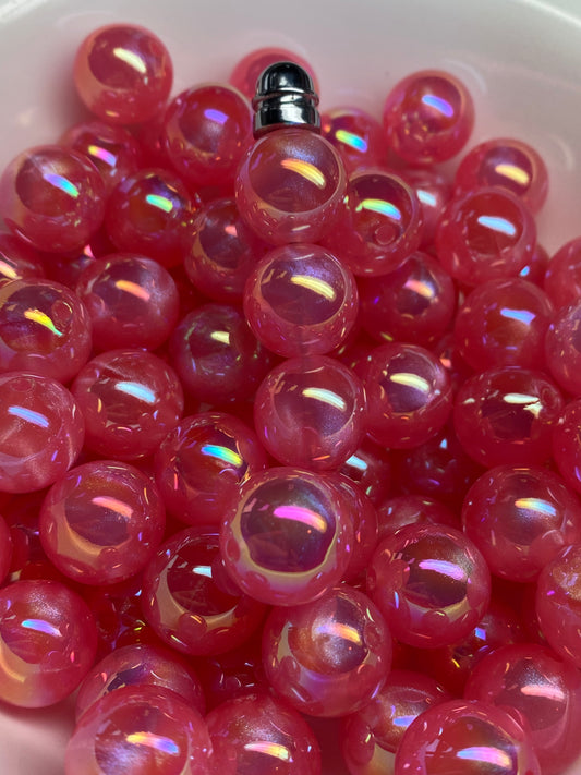 16mm cats eye pink beads