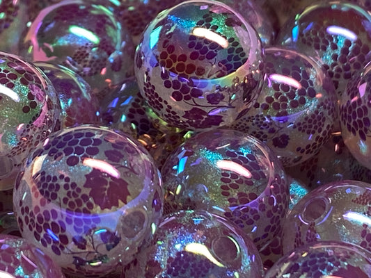 16mm purple grape beads