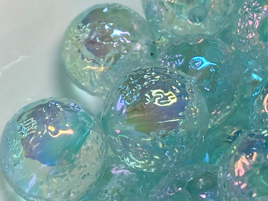 16mm ice blue beads