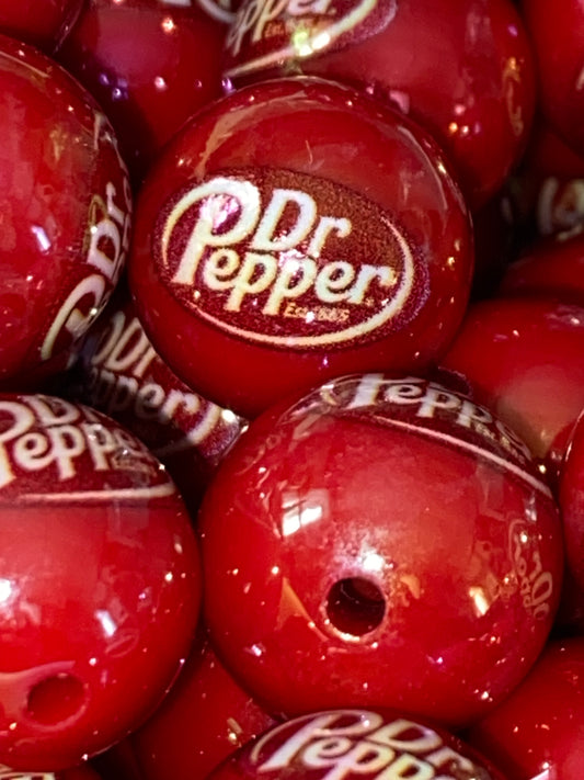 16mm Dr. Pepper bead