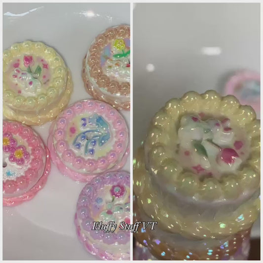16mm decorated double layer cake bead