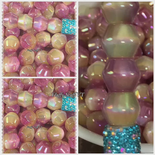 14mm new shape ombré mica galaxy beads
