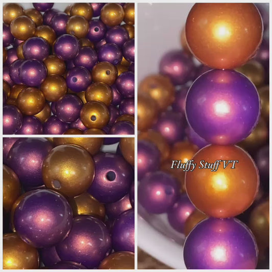 17mm metallic pearl bead